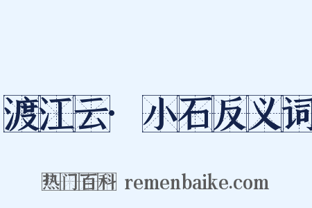 渡江云·小石反义词是什么意思的图片